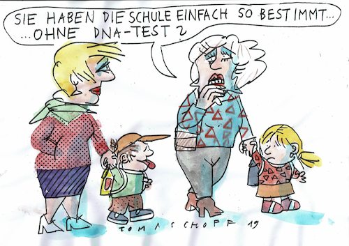 Cartoon: Schule (medium) by Jan Tomaschoff tagged begabung,schule,gene,karriere,begabung,schule,gene,karriere