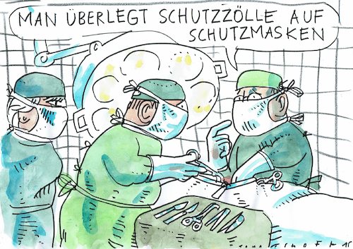 Cartoon: Schutz (medium) by Jan Tomaschoff tagged trump,schutzzölle,trump,schutzzölle
