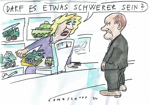 Cartoon: schwer (medium) by Jan Tomaschoff tagged scholz,ukraine,krieg,waffen,scholz,ukraine,krieg,waffen