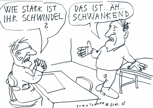 Cartoon: Schwindel (medium) by Jan Tomaschoff tagged gesundheit,arzt,schwindel,gesundheit,arzt,schwindel