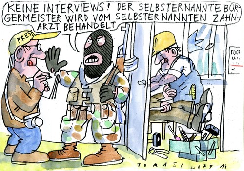 Cartoon: selbsternannt (medium) by Jan Tomaschoff tagged ukraine,separatismus,ukraine,separatismus