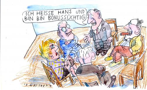 Cartoon: Selbsthilfegruppe (medium) by Jan Tomaschoff tagged managergehälter,bonus,boni,wirtschaftskrise,banken,cartoon,cartoons,bonus,boni,manager,gehalt,gehälter,einkommen,managergehalt,managergehälter,runde,therapie,sitzung,patient,gruppe,selbsthilfegruppe,wirtschaft,geld,finanzkrise,wirtschaftskrise,bank,banken