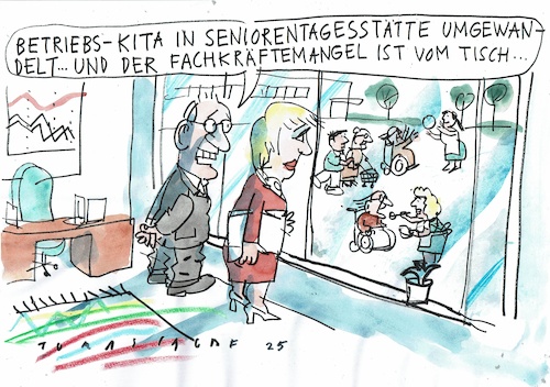 Cartoon: Senioren (medium) by Jan Tomaschoff tagged senioren,rentner,demografie,senioren,rentner,demografie