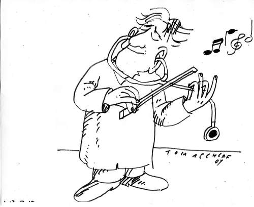Cartoon: Serenade (medium) by Jan Tomaschoff tagged ärzte