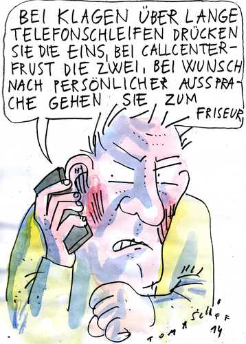 Cartoon: Service (medium) by Jan Tomaschoff tagged callcenter,callcenter