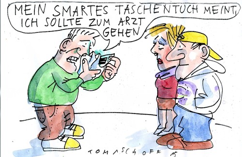 Cartoon: smart (medium) by Jan Tomaschoff tagged gesundheit,vernetzung,techniologie,gesundheit,vernetzung,techniologie