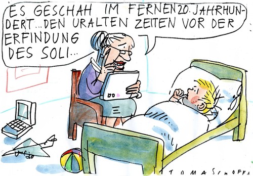 Cartoon: Soli (medium) by Jan Tomaschoff tagged soli,steuern,soli,steuern