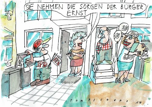 Cartoon: Sorgen der Bürger (medium) by Jan Tomaschoff tagged wahlen,wahlen