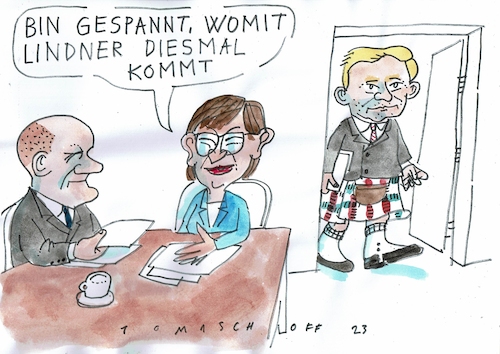 Cartoon: Sparen (medium) by Jan Tomaschoff tagged haushalt,schulden,lindner,haushalt,schulden,lindner