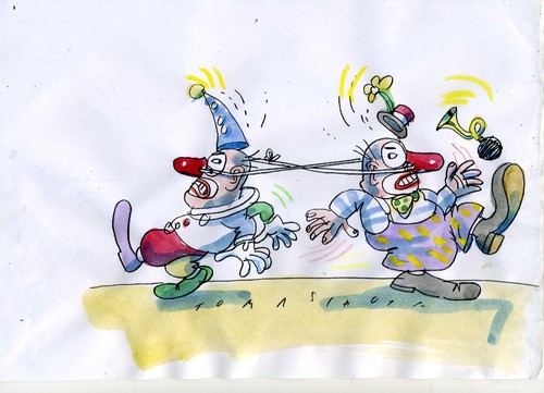 Cartoon: Spass (medium) by Jan Tomaschoff tagged clowns,humor,clowns,humor