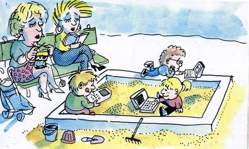 Cartoon: Spielplatz (medium) by Jan Tomaschoff tagged kinder,medien,kinder,medien