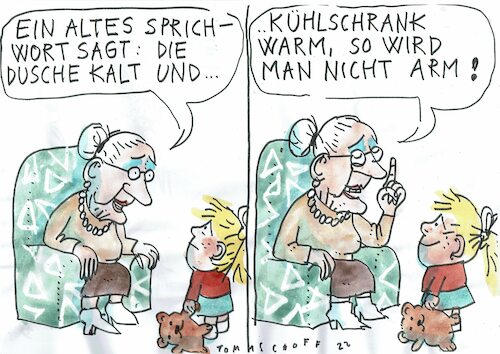 Cartoon: Sprichwort (medium) by Jan Tomaschoff tagged energie,sparen,gas,öl,strom,energie,sparen,gas,öl,strom
