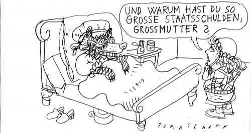 Cartoon: Staatsschulden (medium) by Jan Tomaschoff tagged staatsschulden