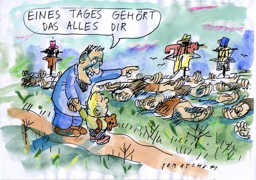 Cartoon: Staatsverschuldung (medium) by Jan Tomaschoff tagged staatsverschuldung,schuldenberg,staatsverschuldung,schuldenberg