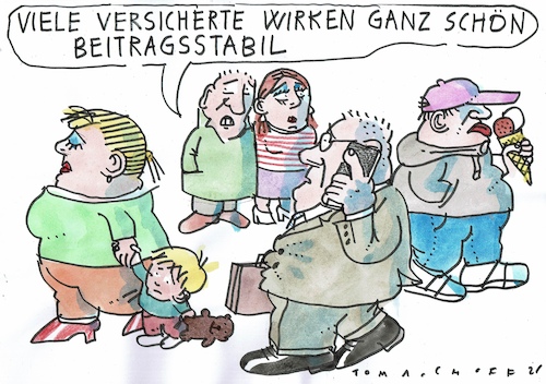 Cartoon: stabil (medium) by Jan Tomaschoff tagged gesundheit,versicherungsbeitrag,übergewicht,gesundheit,versicherungsbeitrag,übergewicht