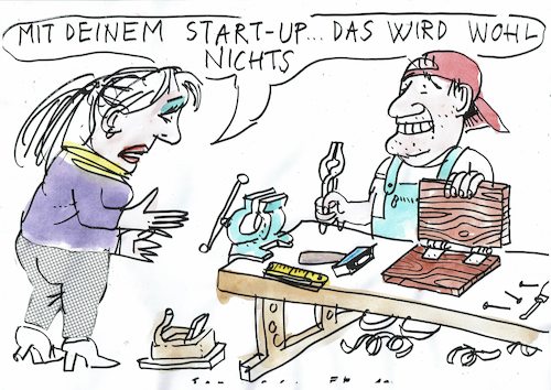 Cartoon: start up (medium) by Jan Tomaschoff tagged leptop,pc,start,up,leptop,pc,start,up