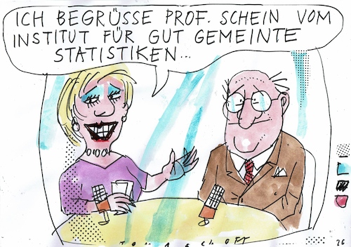 Cartoon: Statistik (medium) by Jan Tomaschoff tagged forschung,demoskopie,statistikfälschung,forschung,demoskopie,statistikfälschung