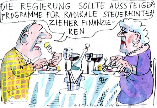 Cartoon: Steuerhinterzieher (medium) by Jan Tomaschoff tagged selbstanzeige,hinterziehung,steuern,selbstanzeige,steuern,hinterziehung