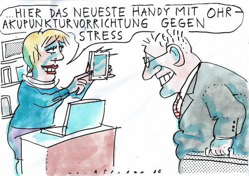 Cartoon: Stress (medium) by Jan Tomaschoff tagged erreichbarkeit,handy,erreichbarkeit,handy
