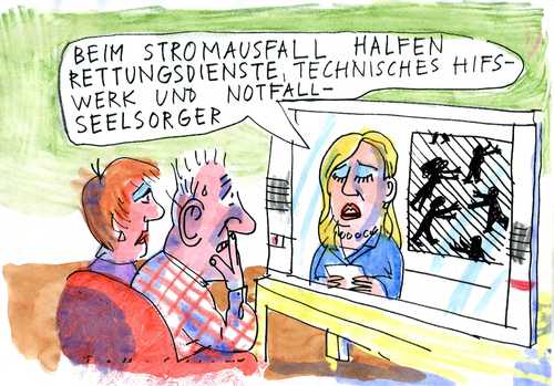 Cartoon: Stromausfall (medium) by Jan Tomaschoff tagged stromausfall