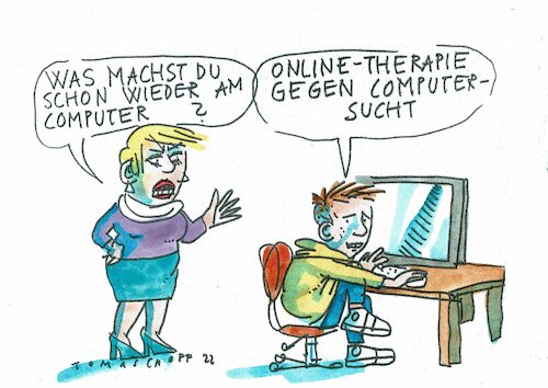 Cartoon: Sucht (medium) by Jan Tomaschoff tagged internet,pc,sucht,internet,pc,sucht