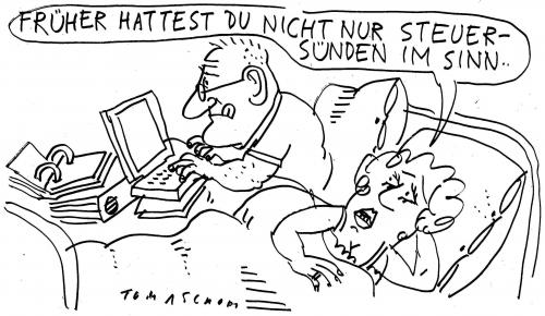 Cartoon: Sünden (medium) by Jan Tomaschoff tagged steuersünder,