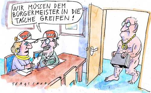 Cartoon: Tarifverhandlungen (medium) by Jan Tomaschoff tagged tarifverhandlungen,gehaltserhöhungen,verdi,kommunen,gemeinden,tarifverhandlungen,gehaltserhöhungen,verdi,kommunen,gemeinden