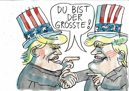 Cartoon: the greatest (medium) by Jan Tomaschoff tagged trump,usa,wahlkampf,trump,usa,wahlkampf