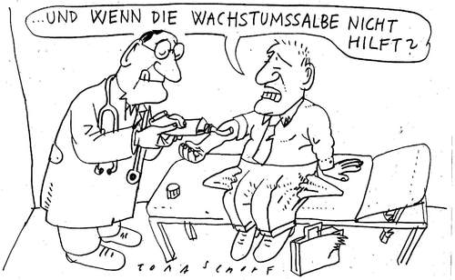 Cartoon: Therapie (medium) by Jan Tomaschoff tagged wachstum