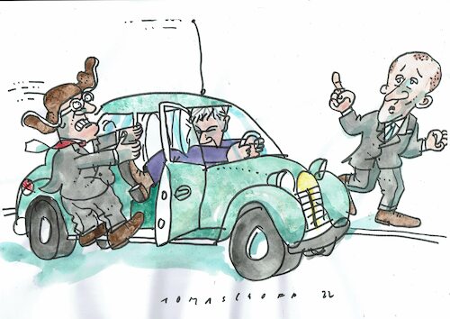 Cartoon: Trittbrettfahrer (medium) by Jan Tomaschoff tagged habeck,gasumlage,energiekrise,habeck,gasumlage,energiekrise