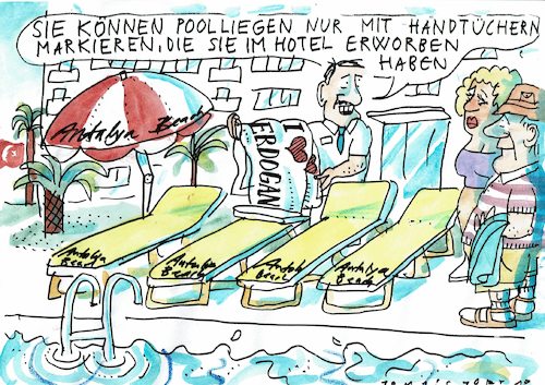 Cartoon: Türkeiurlaub (medium) by Jan Tomaschoff tagged erdogan,türkei,erdogan,türkei