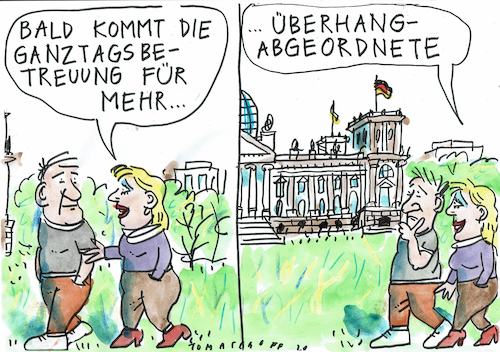 Cartoon: Überhang (medium) by Jan Tomaschoff tagged wahlrecht,abgeordnete,überhangmandate,wahlrecht,abgeordnete,überhangmandate