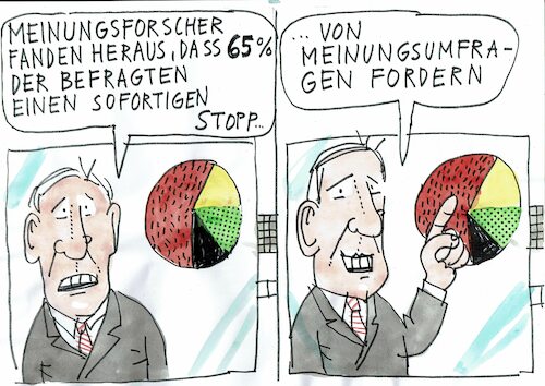 Cartoon: Umfragen (medium) by Jan Tomaschoff tagged meinungsumfragen,meinungsumfragen