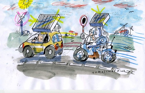 Cartoon: Umwelt (medium) by Jan Tomaschoff tagged umwelt,polizei,solar,energie,alternative,umwelt,polizei,solar,energie,alternative