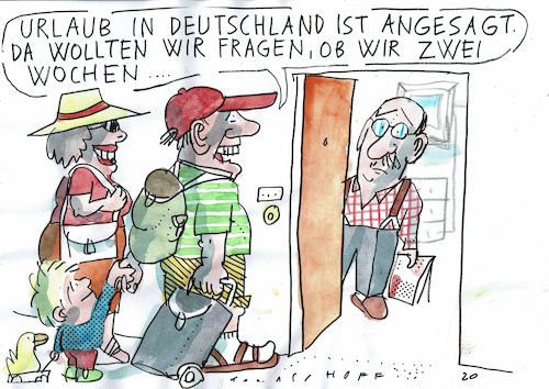 Cartoon: Urlaub (medium) by Jan Tomaschoff tagged corona,reisen,grenzen,quarantäne,corona,reisen,grenzen,quarantäne