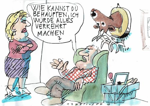 Cartoon: verkehrt (medium) by Jan Tomaschoff tagged demenz,demenz