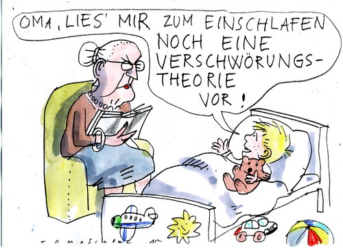 Cartoon: Verschwörung (medium) by Jan Tomaschoff tagged verschwörungstheorien,verschwörungstheorien