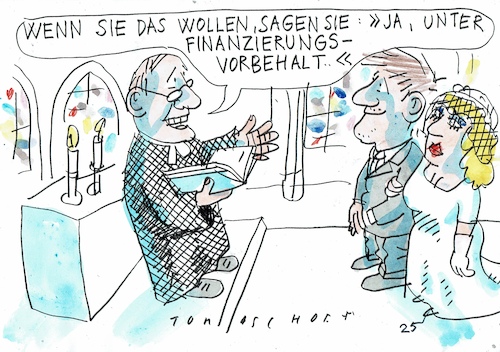 Cartoon: Vorbehalt (medium) by Jan Tomaschoff tagged staatsfinanzen,regierung,schulden,staatsfinanzen,regierung,schulden