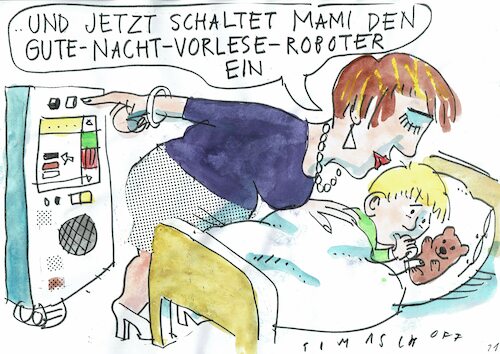 Cartoon: Vorleser (medium) by Jan Tomaschoff tagged famile,kind,zuwendung,famile,kind,zuwendung