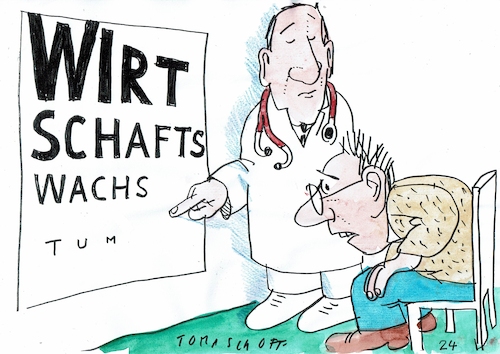 Cartoon: Wachstum (medium) by Jan Tomaschoff tagged wirtschaft,wachstum,flaute,krise,wirtschaft,wachstum,flaute,krise
