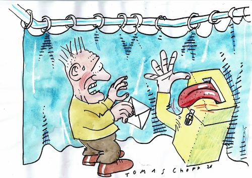Cartoon: Wahl (medium) by Jan Tomaschoff tagged wahl,betrug,wahl,betrug