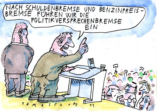 Cartoon: Wahlargumente (medium) by Jan Tomaschoff tagged wahlversprechen,wahllügen,wahlversprechen,wahllügen
