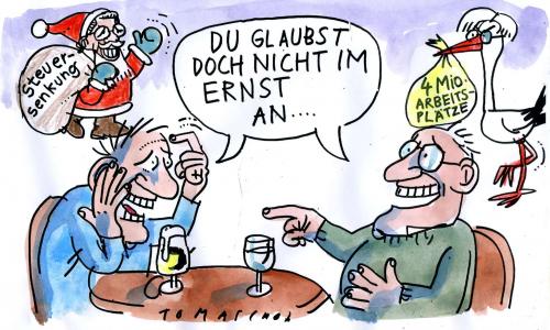 Cartoon: Wahlversprechen (medium) by Jan Tomaschoff tagged wahlen,wahlversprechen