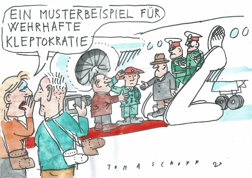 Cartoon: wehrhaft (medium) by Jan Tomaschoff tagged regierung,kleptokratie,demokratie,regierung,kleptokratie,demokratie