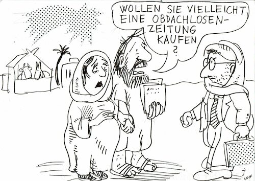 Cartoon: Weihnachten1 (medium) by Jan Tomaschoff tagged weihnacht,armut,weihnacht,armut