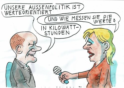 Cartoon: Werte (medium) by Jan Tomaschoff tagged gas,öl,aussenpolitik,werte,menschenrechte,gas,öl,aussenpolitik,werte,menschenrechte