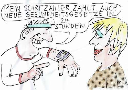 Cartoon: Zähler (medium) by Jan Tomaschoff tagged gesundheit,gesetze,gesundheit,gesetze