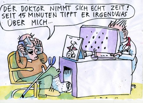 Cartoon: Zeit für Kranke (medium) by Jan Tomaschoff tagged gesundheit,ärzte,gesundheit,ärzte