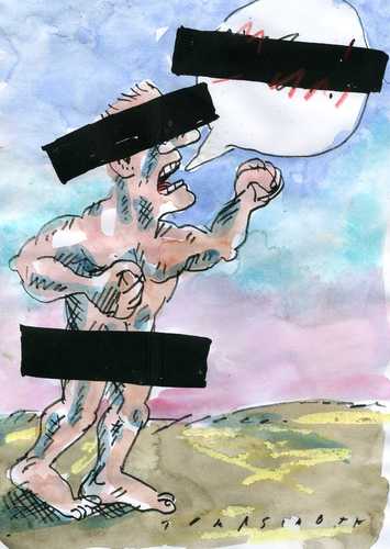 Cartoon: Zensur (medium) by Jan Tomaschoff tagged freiheit,meinungsfreiheit,freiheit,meinungsfreiheit