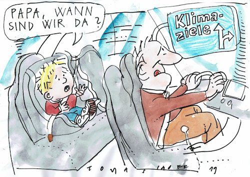 Cartoon: Ziele (medium) by Jan Tomaschoff tagged umweltziele,auto,umweltziele,auto